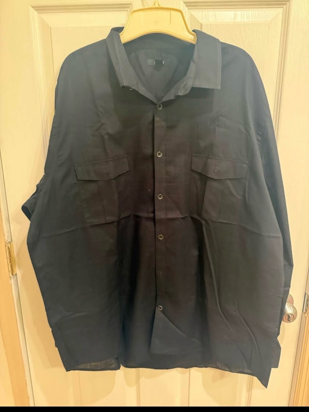 Alfani Black Button-Up Oversized Shirt